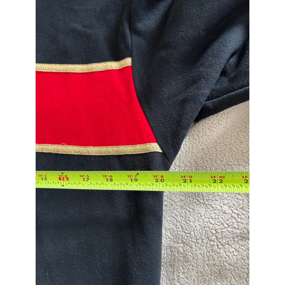 St. John Sport Vintage Nautical Sweater P Quarter Zip Black Red Gold Pullover - Picture 7 of 7